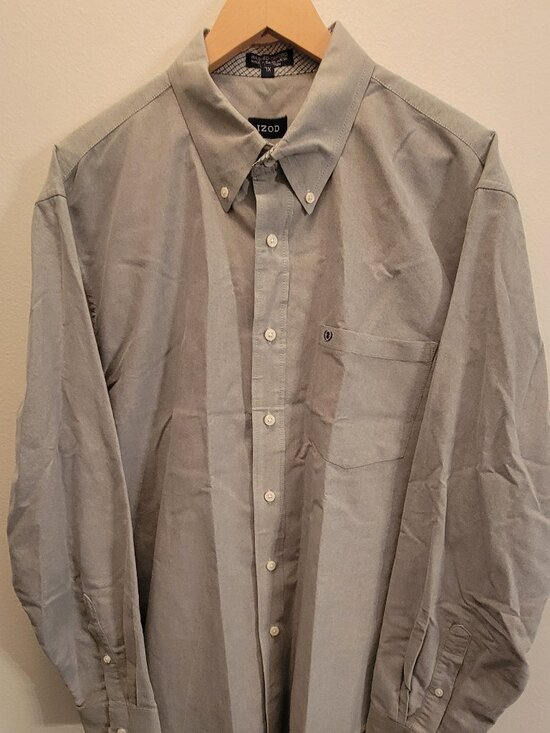 Izod Other - IZOD Washed Greenish Oxford Button-Down Shirt - XL